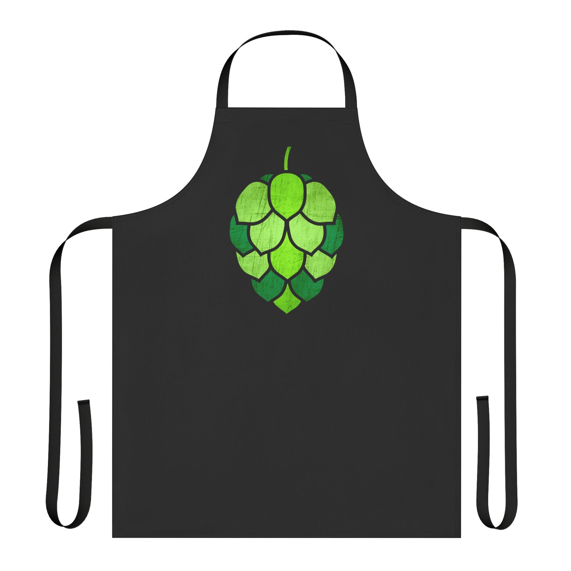 Stained Glass Hop Cone Brewing Apron in Black