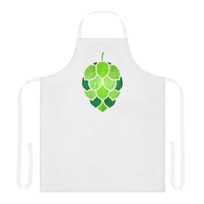 Stained Glass Hop Cone Brewing Apron in White