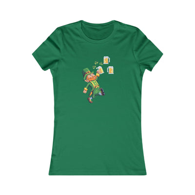 Flattering women’s cut t-shirt with a fun 8-bit leprechaun design.