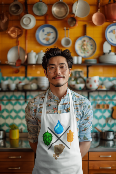 Brewing Elements Apron in White