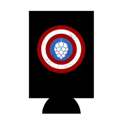 Captain Hop Cone America Shield Can Hugger