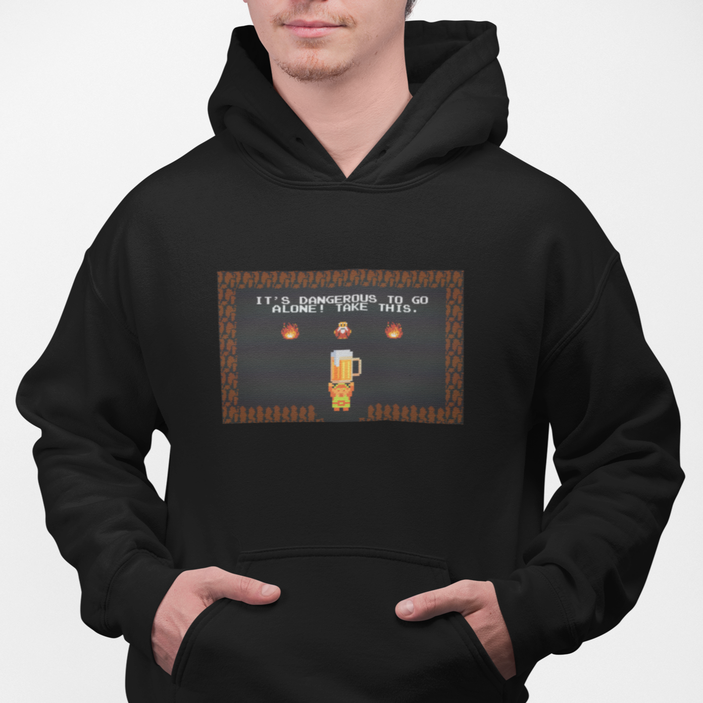 It's Dangerous To Go Alone, Take This Beer Pullover Hoodie - BrewSwag