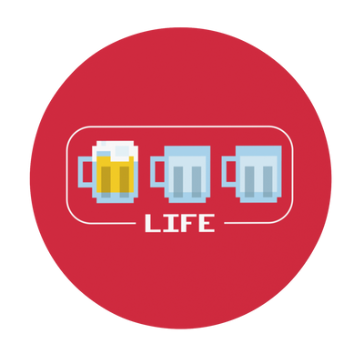 Beer Life Bar Round Beer Coaster