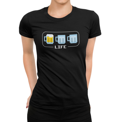 Black Beer Life Bar Craft Beer Gamer Women's T-Shirt